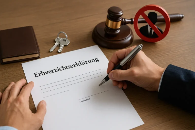 Erbverzichtserklärung ohne Notar – Rechtssicherheit und Voraussetzungen erklärt